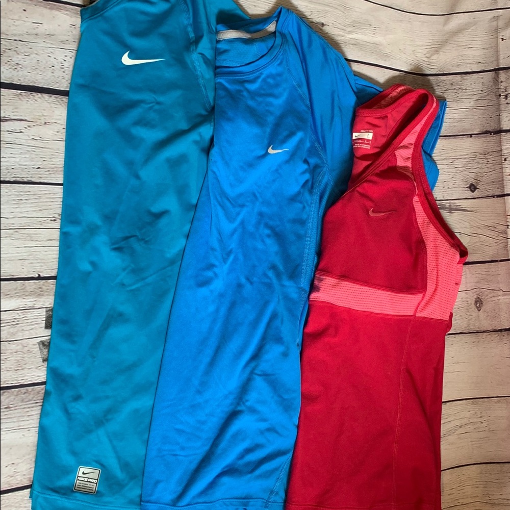 NIKE Athletic Dri Fit Bundle of 3 size Large